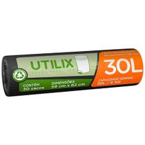 Saco Para Lixo Preto 30L 30un - Utilix Saco Para Lixo Preto 30L 30un - Utilix