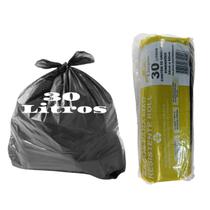 Saco Para Lixo Preto Resistente 2 Rolos 15-30-50-100 Litros - Limpim U.D.