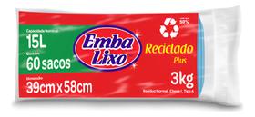 Saco Para Lixo Reciclado Plus Azul 15l 60 Unidades Embalixo Saco Para Lixo Reciclado Plus Azul 15l 60 Unidades Embalixo