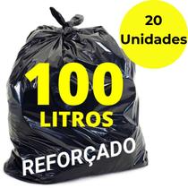 Saco Para Lixo Reforçado 100L Para Uso Pesado Cor Preto