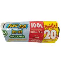 Saco Para Lixo Super Forte Reciclado 100L 10un + 20% - Dover Roll