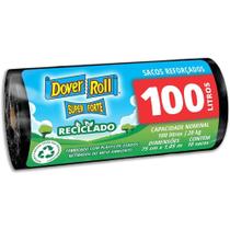 Saco Para Lixo Super Forte Reciclado 100L 10un - Dover Roll