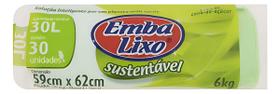 Saco Para Lixo Sustentável 30 Litros 30 Unidades Embalixo Kit 3un Saco Para Lixo Sustentável 30 Litros 30 Unidades Embalixo Kit 3un