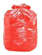 Saco Para Lixo Vermelho 55x55x003 40l Com 100 Unidades -plas