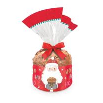 Saco Para Panetone Papai Noel Presentes 500g + Laço + Fecho - 20 Und Saco Para Panetone Papai Noel Presentes 500g + Laço + Fecho - 20 Und