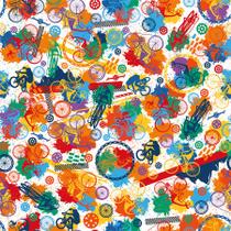 Saco Para Presente Decorado - Bike Splash - 1 unidade - Cromus - Rizzo