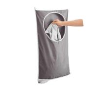 Saco para roupa suja com gancho adesivo organização da casa