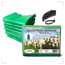 Saco Para Silagem Com 50 Un + 50 Abraçadeiras P/ Silo