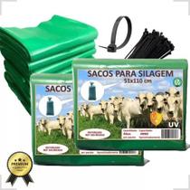 Saco Para Silagem Silo Pacote Com 100 Und + 100 Abraçadeiras - Gobi Brasil