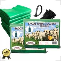Saco Para Silagem Silo Pacote Com 100 Und + 100 Abraçadeiras Saco Para Silagem Silo Pacote Com 100 Und + 100 Abraçadeiras