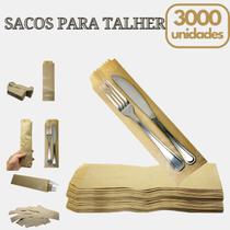 Saco Para Talher Kraft Pardo 27cm Pacote com 3000 Unidades Ideal para Restaurantes Saco Para Talher Kraft Pardo 27cm Pacote com 3000 Unidades Ideal para Restaurantes