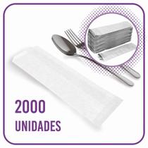 Saco Para Talher - Papel Kraft Branco Liso (Sem Impressão) - 2000 Unidades - Dalpack Embalagens