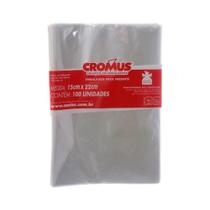 Saco Plástico 20 x 29cm Incolor 100un Cromus Saco Plástico 20 x 29cm Incolor 100un Cromus