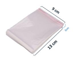 Saco Plástico 9x13+3cm Adesivado Vabene Transparente Com 500 Unidades Saco Plástico 9x13+3cm Adesivado Vabene Transparente Com 500 Unidades