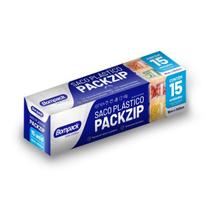 Saco Plástico AlimentoS 27x32 ZipLock C/ Identificação 15Un