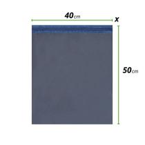 Saco Plástico Cinza/ preto 40x50 100 Unidades - LM Envelopes