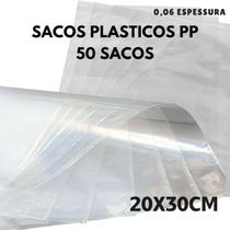 Saco plástico cristal PP com 50 unidades, 20x30cm para doces, roupas, brilhante Saco plástico cristal PP com 50 unidades, 20x30cm para doces, roupas, brilhante