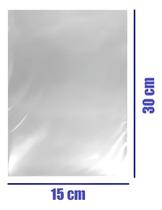 Saco Plástico Cristal Transparente 15x30cm Embalagem 1kg