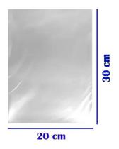 Saco Plástico Cristal Transparente 20x30cm Pacote 2kg
