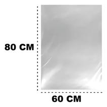 Saco Plástico Cristal Transparente 60x80cm Pacotes 2kg