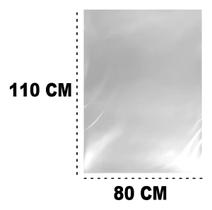Saco Plástico Cristal Transparente 80x110cm Pacote 1kg Extra