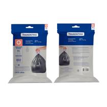 Saco Plástico de Lixo com Alça para Fechamento 65 Litros (O) para Lixeiras Tramontina