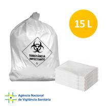 Saco Plástico de Lixo Hospitalar 15 Litros - 100 Unidades Saco Plástico de Lixo Hospitalar 15 Litros - 100 Unidades