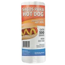 Saco Plástico Hot Dog 23x14cm 500 Unidades Extrusa - Pack