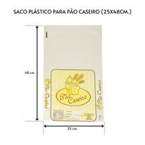 Saco Plástico P/ Pão Caseiro 100 Un + Fecho Plástico 100un.