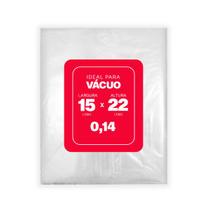 Saco Plastico P/Vacuo 15x22 0,14 C/250