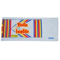 Saco plástico para bolo inglês 16x38cm. com 1000 un. + fecho