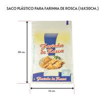 Saco Plástico Para Farinha De Rosca 100 Un + Fecho Plástico