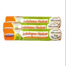 Saco Plástico para Freezer Giopack 3Kg Rolo 100Un