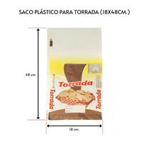 Saco plástico para torrada 18x48cm. com 100 un.