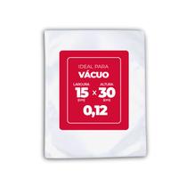Saco Plástico para Vácuo 15cm x 30cm x 0,12 com 1000 unidades