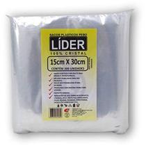 Saco Plástico PEBD, Central Plast, 15x30 cm, Liso, 0,06 mm, Pacote com 400 Unidades