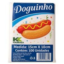 Saco Plástico pequeno para cachorro quente 15x10cm-kit 200un