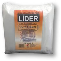 Saco Plástico Polietileno 15X30X0,06MM PEBLD Pacote com 400