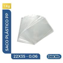 Saco plástico pp 22x35 - 0,06 1kg