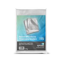 Saco Plástico Transparente 13 x 18 - 0,08 mm