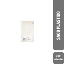 Saco Plastico Transparente C/Tarja Branca 15 X 30 (PCT C/300) - Segplast Saco Plastico Transparente C/Tarja Branca 15 X 30 (PCT C/300) - Segplast