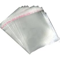 Saco Plástico Transparente Com Cola Aba Adesiva 20x30 C/100un
