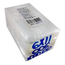 Saco Plástico Transparente Cristal 6x11 1000 Unidades PP