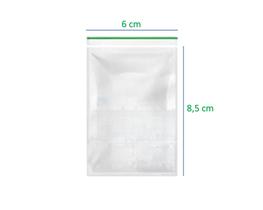 Saco Plástico Transparente Fecho Zip Hermético Vabene 6x8,5cm Com 100 Unidades Saco Plástico Transparente Fecho Zip Hermético Vabene 6x8,5cm Com 100 Unidades