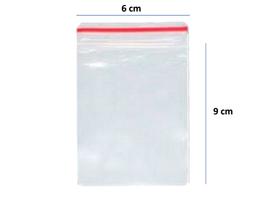Saco Plástico Transparente Hermético 6x9cm Fecho Zip Com 500 Unidades.