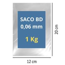 Saco Plástico Transparente Reforçado Bd espessura 6mm Para Talheres Geladinho 1kg (escolha Tamanho) Saco Plástico Transparente Reforçado Bd espessura 6mm Para Talheres Geladinho 1kg (escolha Tamanho)