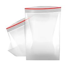 Saco Plástico Zip lock Abre e Fecha Hermético 100 Unidades Saco Plástico Zip lock Abre e Fecha Hermético 100 Unidades