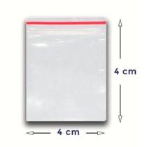 Saco Plástico Zip Lock Nº00 4x4cm com 1000 unidades
