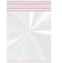 Saco poli transparente 11x19,5cm cute rosa com 50 un cromus