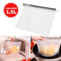 Saco Porta Alimentos Reutilizavel Silicone Freezer 1,5L Saco Porta Alimentos Reutilizavel Silicone Freezer 1,5L